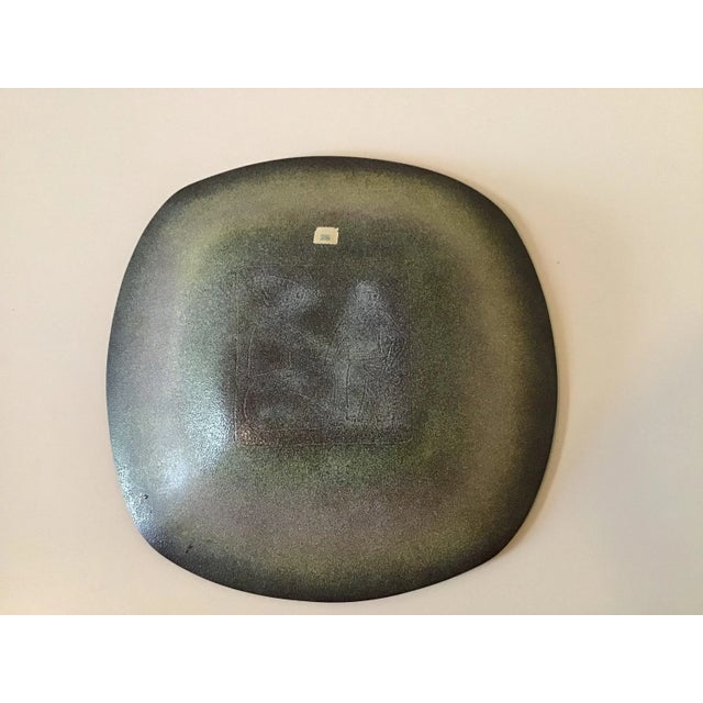 Glass Vintage Maurice Heaton Mid-Century Modern Fused Glass Plate For Sale - Image 7 of 9