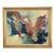 Late 20th Century Vibrant Abstract Oil Painting in Gold Frame - Signed For Sale