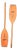 Vintage Wooden and Brass Oars, 1980s, Set of 2 For Sale