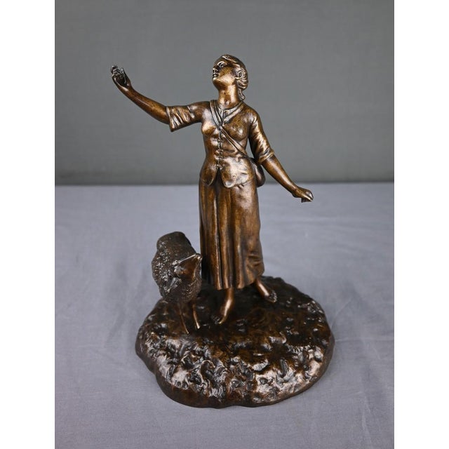 E. Watrin, Sculpture The Elevation of Joan of Arc, 1890s, Bronze For Sale - Image 6 of 18