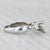 Metal 0.83ctw Diamond Heart Engagement Ring 14k White Gold Size 4.25 For Sale - Image 7 of 8