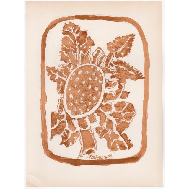 Modern Georges Braque, Sunflower and Daisies, 1955, Lithograph For Sale - Image 3 of 3
