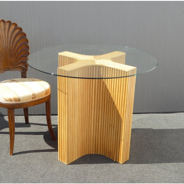 Contemporary Bamboo Dining Table Bases A Pair Chairish