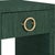 Worlds Away Matthew Izzo Home Malcolm Green Grasscloth One Drawer Side Table With Brass Drawer Pull For Sale - Image 4 of 6