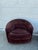1980s Pair of Vintage 1970s Chocolate Brown Velvet Barrel Club Chairs With Ruched Backs For Sale - Image 5 of 12