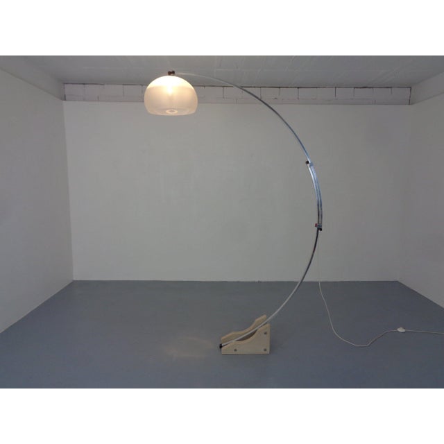 Large Arc Floor Lamp from Guzzini, Italy, 1970s For Sale - Image 3 of 18