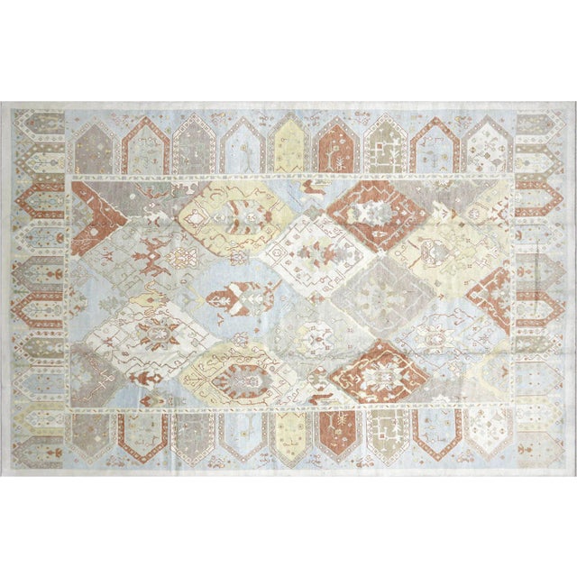 1980s Turkish Oushak Rug For Sale