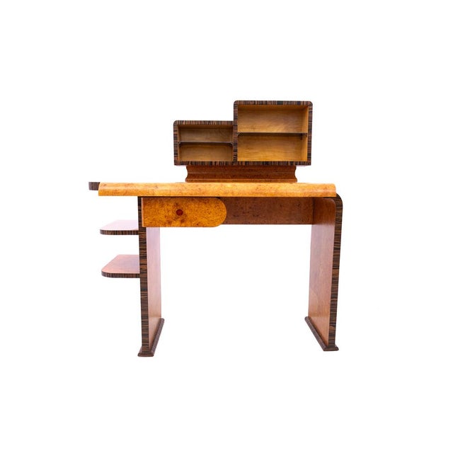 Art Deco Desk with Extension, Poland, 1950s. After Renovation. For Sale - Image 6 of 11