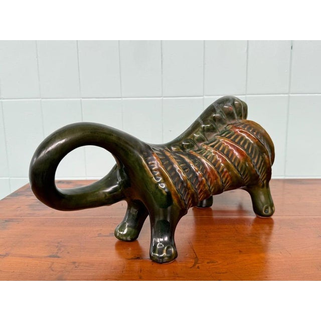 Decorative Sculpture Whale Fish Design in Majolica by Protoryev for Vasylkiv, USSR, 1950s For Sale - Image 4 of 11