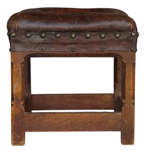 Small Leather Ottoman by Gordon Russell for Russell & Sons, 1920s
