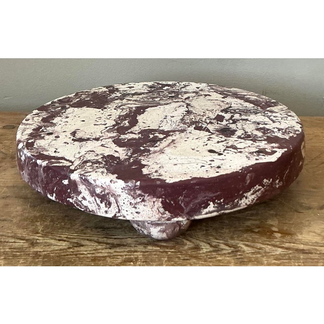 Boho Artisan Pigmented Plaster Scagliola Plinth For Sale - Image 4 of 12