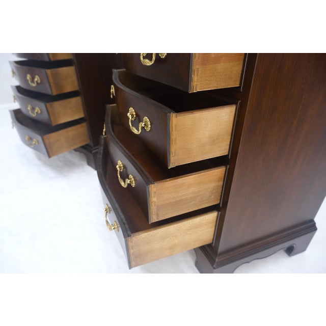 Pair Banded Top 4 Drawers 31" High Small Chests End Tables Night Stands MINT For Sale - Image 11 of 16