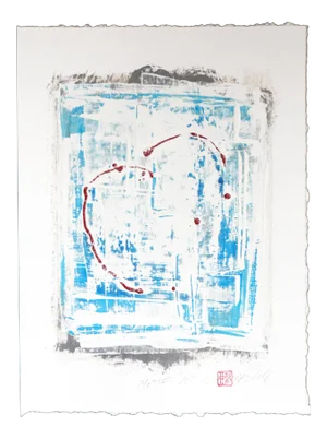 "Motif 107" Abstract Love Valentine Framed Painting