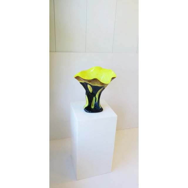 Late 20th Century Organic Modern Art Glass Sculpture Vase For Sale - Image 5 of 13