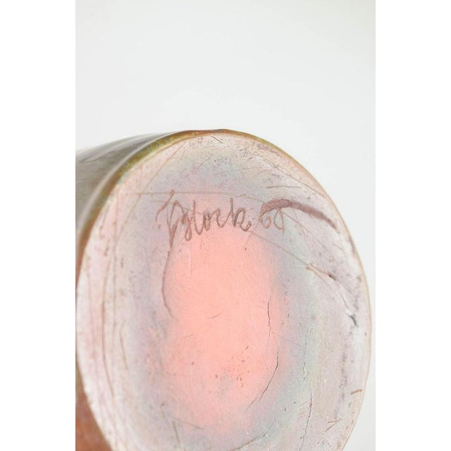 Vintage Ceramic Vase with Glossy Layered Glaze, 1960 For Sale - Image 4 of 5