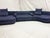 Three Piece "Piaf" Sectional Sofa Made in Italy by Baxter, Dark Blue Leather For Sale - Image 12 of 18
