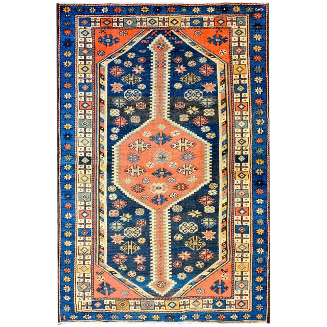 Textile Vivid Early 20th Century Azeri Rug For Sale - Image 7 of 7