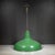 Benjamin 16" Enameled Porcelain Green Industrial Pendant Lights c.1950-Set of Two For Sale - Image 9 of 11