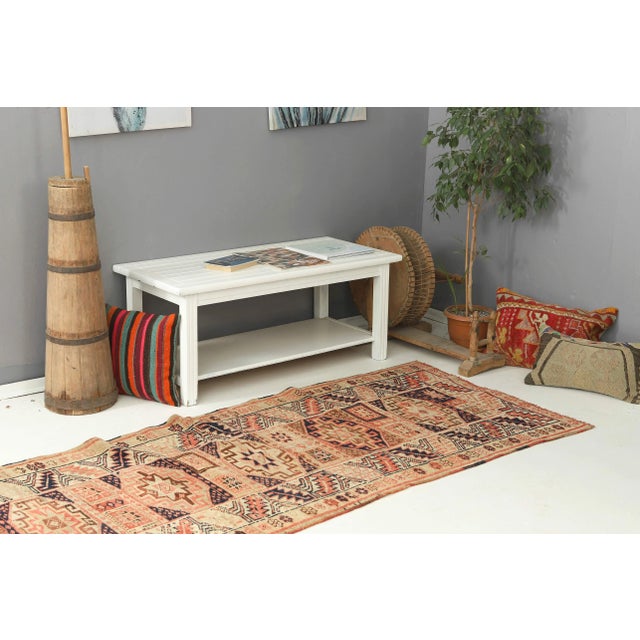 Mid 20th Century Vintage Faded Turkish Runner Rug For Sale In Los Angeles - Image 6 of 7