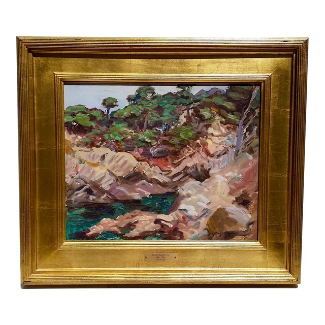 1930s Painting "The Pool" by Paul Dougherty Impressionist Oil on Board For Sale