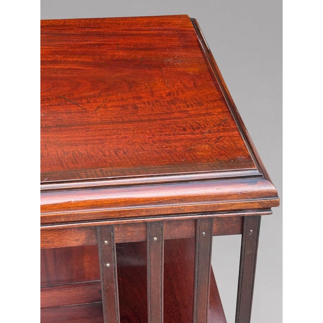 19th Century Victorian Mahogany Revolving Bookcase, 1880 For Sale - Image 9 of 10