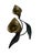 Art Nouveau Vintage Verdigris Brass Calla Lily Candle Holder. For Sale - Image 3 of 5