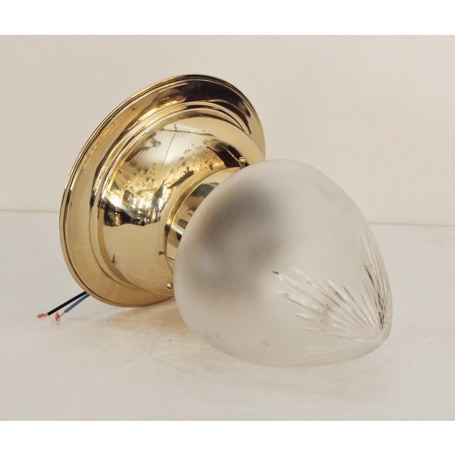 Art Nouveau Art Deco Glass Ceiling Lamp, 1890s For Sale - Image 3 of 10