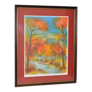 Victor Zarou Vintage Color Lithograph C.1970 For Sale