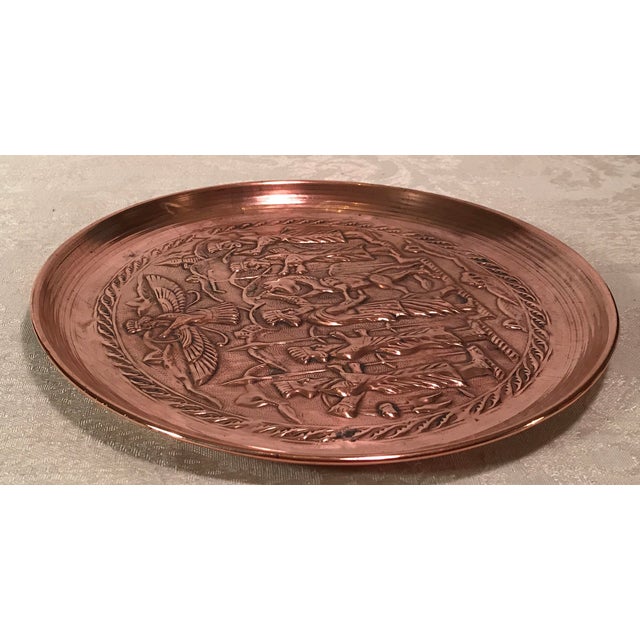 MidCentury Hanging Etched Copper Plate Chairish