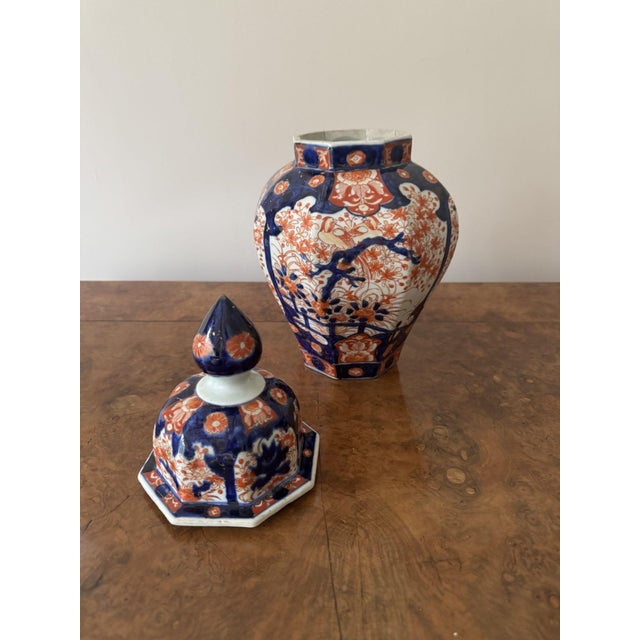 Large Antique Japanese Imari Lidded Vases, 1900, Set of 2 For Sale - Image 9 of 10