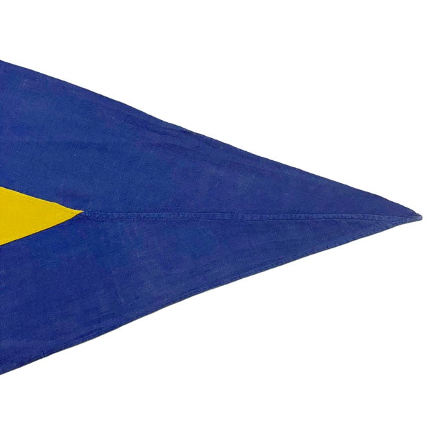 Vintage Cotton Nautical Signal Flag For Sale - Image 4 of 4