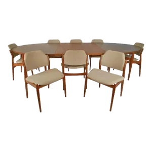 Mid 20th Century Arne Vodder Teak Dining Set with Eight Chairs for Sibast