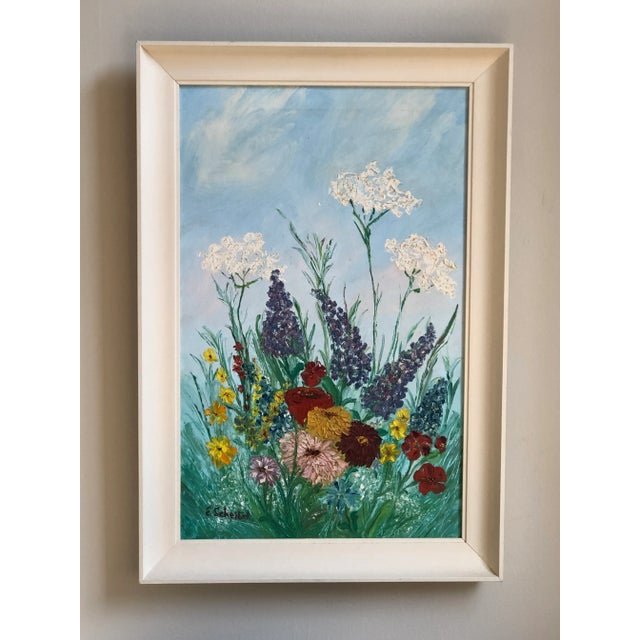 With its bright, bold colors and whimsical presentation, this vintage impressionist acrylic on canvas is a gem. The...