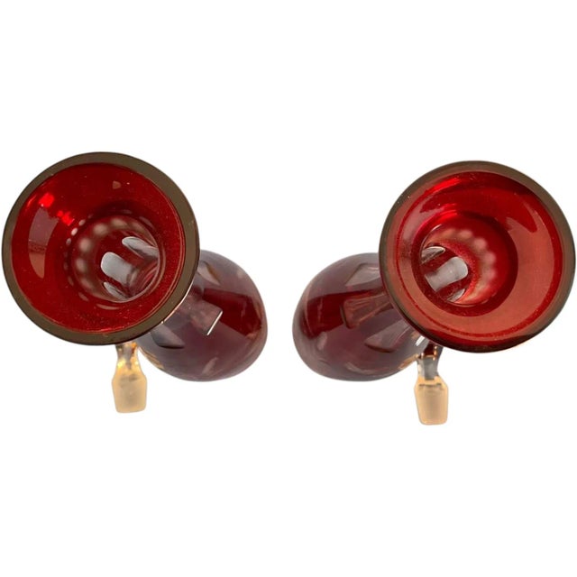 Glass Pair of 1960s Decanters With Stopper by Egermann For Sale - Image 7 of 7