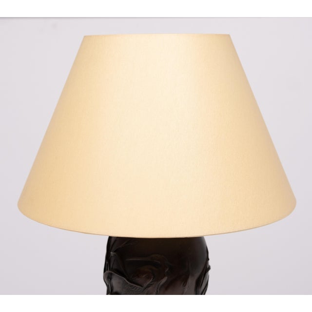 Antique Japanese Bronze Lamp, 1900 For Sale - Image 6 of 8