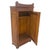 Solid Oak Massive Arts & Crafts One Door Armoire Wardrobe Large Beveled Mirror For Sale - Image 6 of 12