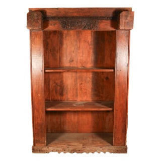 Indian Teak Doorframe Now Bookcase, 19th Century With Later Elements For Sale
