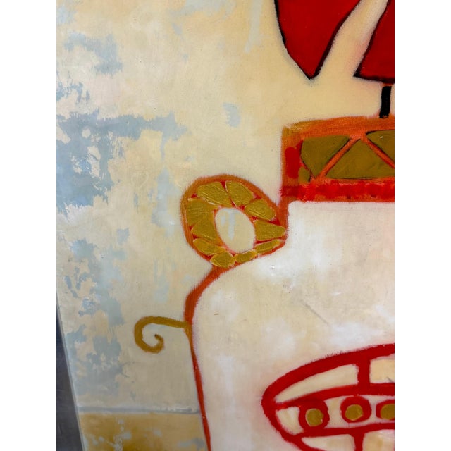 Monumental Original Avi Ben Simhon Floral Still Life, Oil & Enamel on Canvas For Sale In Greensboro - Image 6 of 18