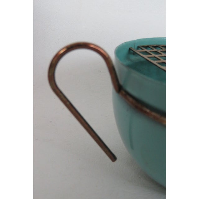 Crestware Cup 'N Saucer Smoke Set 2pc Turquoise Ashtray With Original Box 4487b For Sale - Image 10 of 10