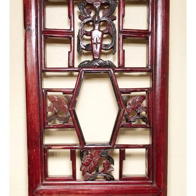 Wood Antique Chinese Screen Panels 3582 Cunninghamia Wood, 1800-1849 - Set of 2 For Sale - Image 7 of 11