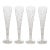 Gatsby Champagne Flute, Gold Dots, Set of 4 For Sale