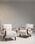 1930-1939 Czech Republic Warm Ivory Linen Pair Of Bentwood-Arm Lounge Chairs For Sale - Image 4 of 11