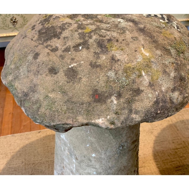 Stone 18th Century English Staddle Stone 'Mushroom' Garden Ornament For Sale - Image 7 of 10