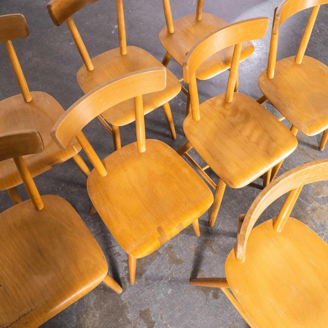 1960s Vintage Dining Chair in Beech by Ton, 1960s, Set of 8 For Sale - Image 5 of 10