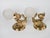1950s Spanish Empire Chased Brass Swan Wall Sconces With Starburst Frosted Globes - A Pair For Sale - Image 10 of 13