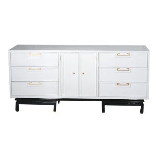 American of Martinsville Ming Credenza Lacquered White For Sale