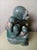 Chinese Hand Painted Ceramic Monkey With Babies Sculpture Figuring Decor Style: Chinese Color: Green Dimensions: 18" H x...