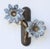 Pretty pair of wall light with Murano glass black flowers. Accommodates one E14 screw-in bulbs, European standards,...