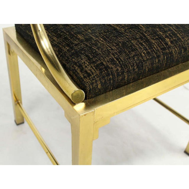 Pair of Decorative Forged Solid Brass Barrel Back Chairs by Mastercraft MINT! For Sale - Image 6 of 10