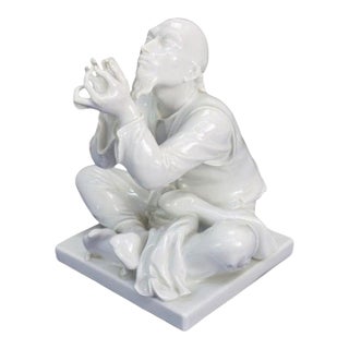 Meissen Designed by Alexander Struck Blanc De Chine Porcelain “The Tailor” C1950 For Sale